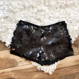 Free People Sequin Shorts